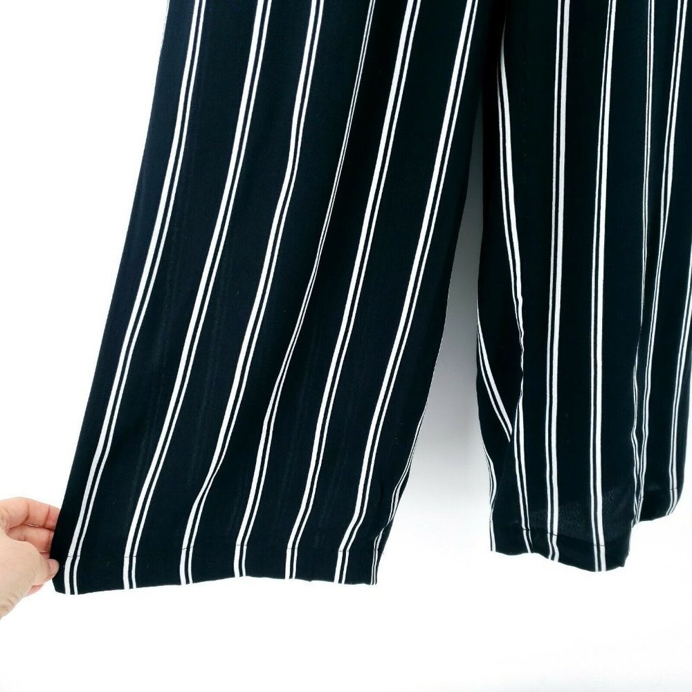 SPARKZ COPENHAGEN Striped Black White Belted Jumpsuit - Picture 6 of 9